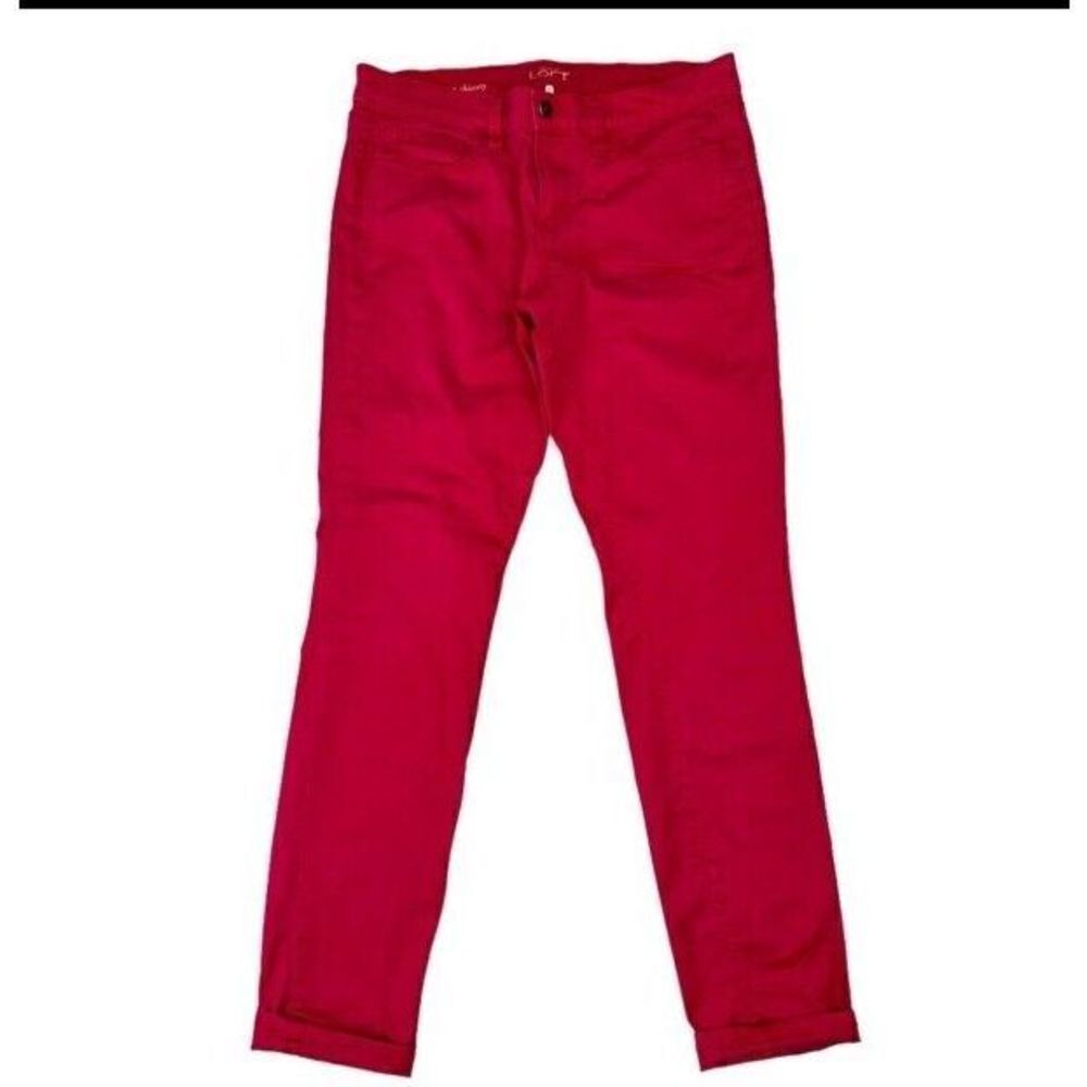 Ann Taylor Loft Modern Skinny Fuchsia Magenta Pink Womens Ankle Jeans Size 29/ 4
